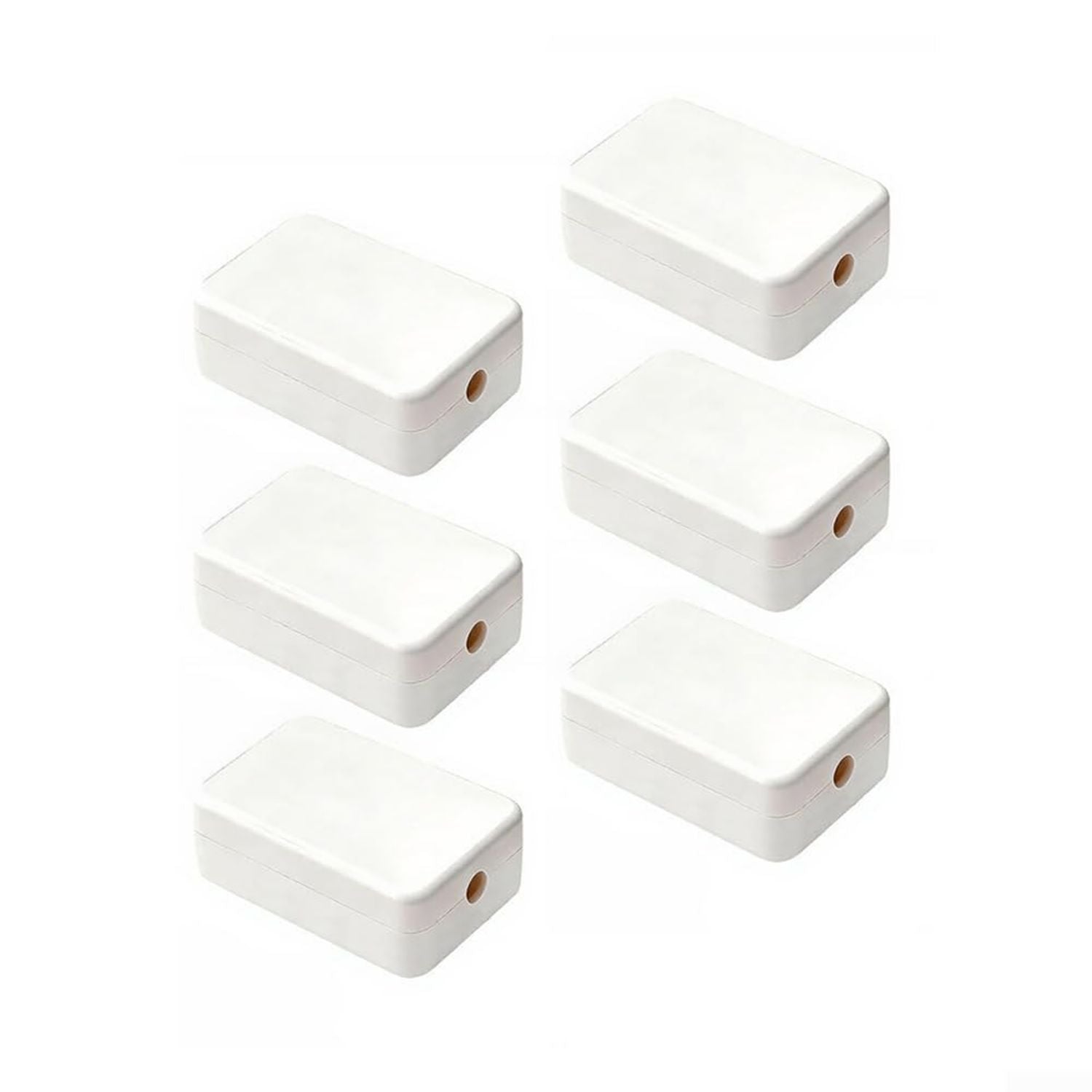 Scatola di giunzione versatile e impermeabile alloggiamento in plastica ABS colore bianco per connessioni elettriche sicure per interni ed esterni e organizzazione dei cavi 6 pezzi