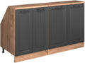 Mobile Vicco cucina sottotetto R Line Antracite country 140 cm Set di 2 armadio profondit脿 60 cm adatto per pareti inclinate e montaggio cucina variabile