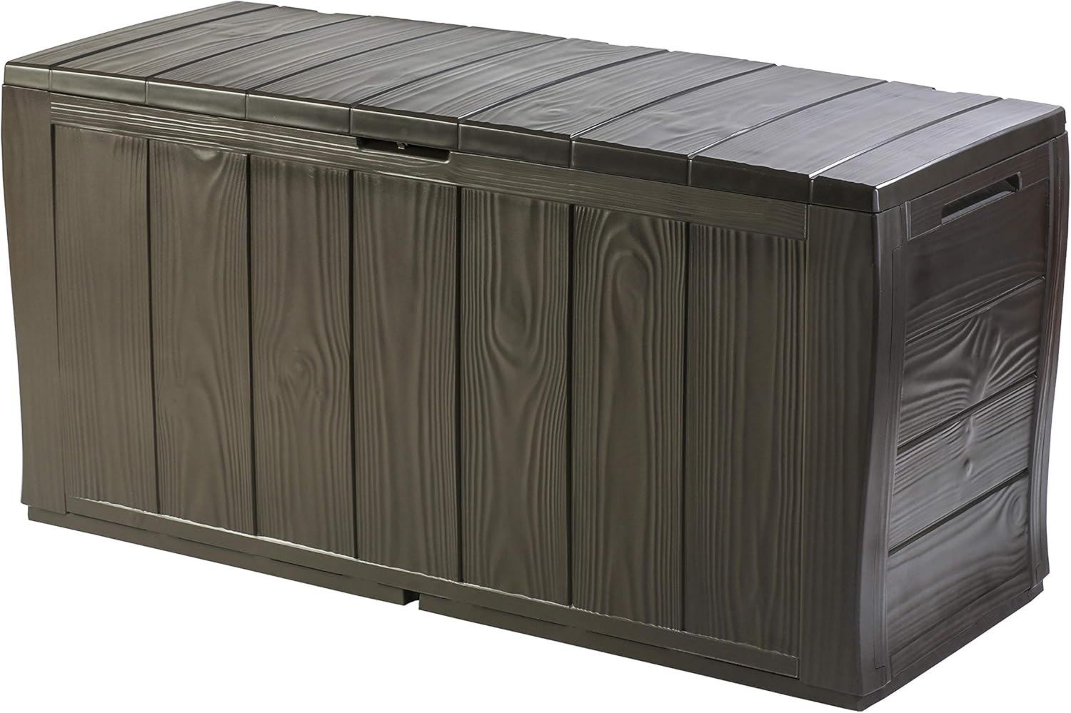 Keter Baule Sherwood in Resina ruote incluse 270 Lt di capacit脿 contenitiva 117 x 45 x 57.5 cm Marrone