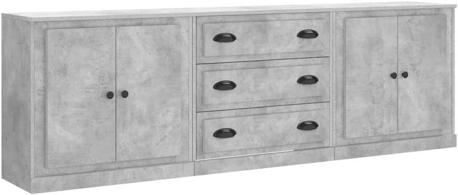 Credenza Casa Giardino con Luci LED cm 181.5 x 37 x 100 Nero